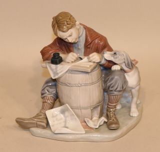Retired Lladro Figurine Norman Rockwell Love Letters 1406 1312/5000