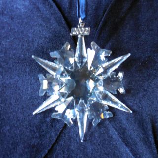 2002 Swarovski Crystal Christmas Snowflake Ornament - w/ & box 2