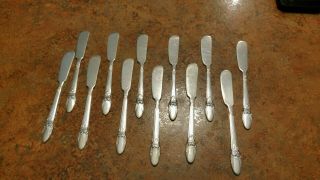 1847 Rogers Bros International Silver Plate First Love 12 Butter Spreaders