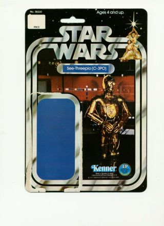 Vintage Star Wars 12 Back B Card Only See - Threepio C - 3po