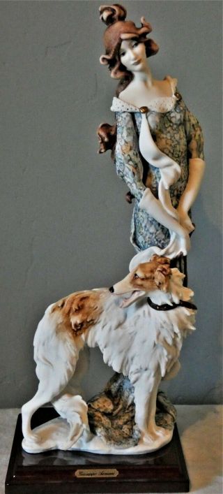 Giuseppe Armani Figurine " Lady With Borzoi " 0952c