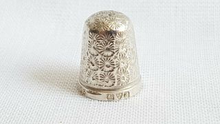 Antique Edwardian 1909 Sterling Silver Thimble Henry Griffith & Sons Ltd Chester