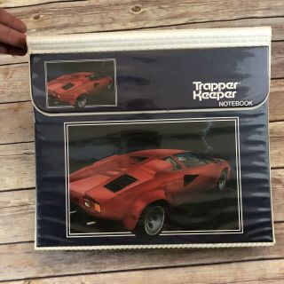 Vintage 80s Mead Trapper Keeper The Ultimate Featuring Red Lamborghini Countach
