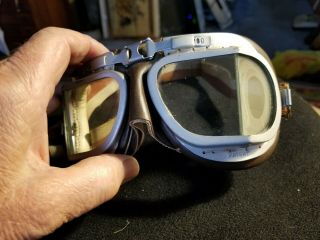 Vintage Made in England Aviator/Motorcycle Goggles 3