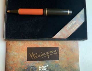 Vintage Mont Blanc Hemingway 1992 Limited Edition Ernest Hemingway Ballpoint Pen