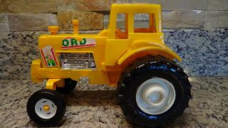 1970 ' s vintage PROCESSED PLASTIC Co.  yellow Ford farm tractor 2