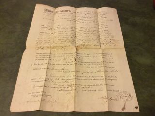 1824 Land Deed Document For Purchased Land In Rowan Co North Carolina