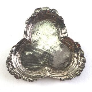 Antique Berthold Muller Victorian Sterling Silver Trefoil Pin Tray Dish,  C.  1897