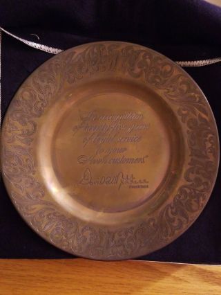 8 " Avon 25th Anniversary 925 Sterling Silver Award Plate 215 Grams