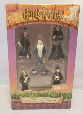 Harry Potter Enesco Miniature Ornament Set Of 5,  Book Style Figures,  Box