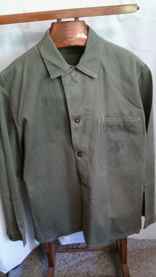 Vintage U S Marine Corp Blouse (shirt/jacket} Wwii Korea Era