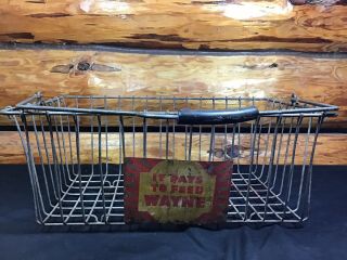 Vintage Wayne Feeds Farm Market Basket Advertising It Pays To Feed Wayne
