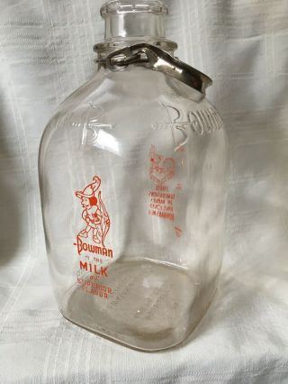 Vintage 1 Gallon Milk Bottle Bowman Dairy Chicago Illinois Archer And Baby