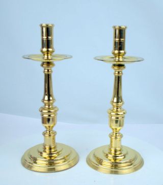 Baldwin Polished Brass Cathedral Candle Holders Candlesticks 14 