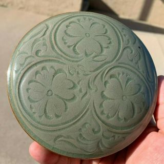 Estate Old House Chinese Antique Green Carved Box