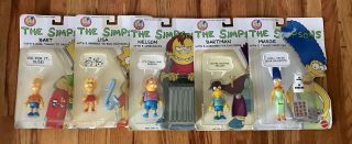 5 The SIMPSONS Action Figures Nelson Bartman Bart Lisa Marge MOC Mattel 1990 toy 3