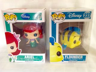 Disney Mermaid Funko Pop Ariel 27 & Flounder 237