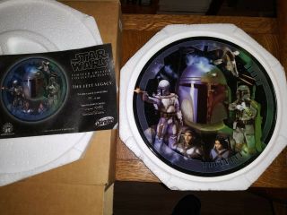 2005 Star Wars " Fett Legacy " Limited Ed.  Collector Plate 390/1000 Mib