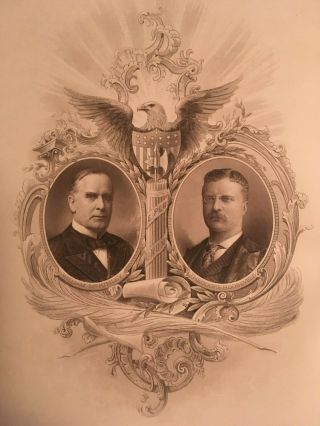 1901 William Mckinley,  Inauguration Souvenir Book,  Teddy Roosevelt,  Engravings