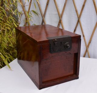 Large Vintage Japanese Cash Box,  Zenibako,  Secret Drawer