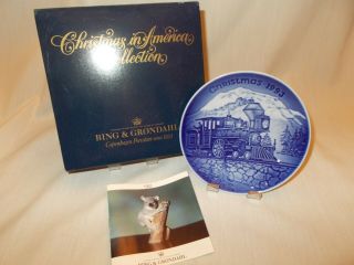5 " Bing & Grondahl B&g Christmas In America Plate Coming Home 1993 Nib