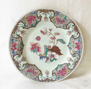 Antique Early 18th C Khang Shi Chinese Famille Rose Porcelain Plate C1700 - 20