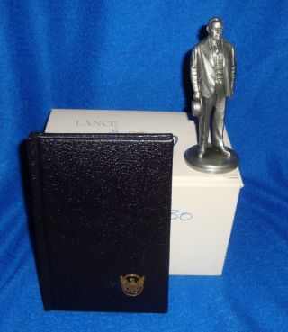 Lance Fine Pewter American President Figurine Calvin Coolidge With Box/book