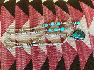 Two (2),  Vintage Native American - Pearl,  Necklaces,  W/turquoise & Whirling Log