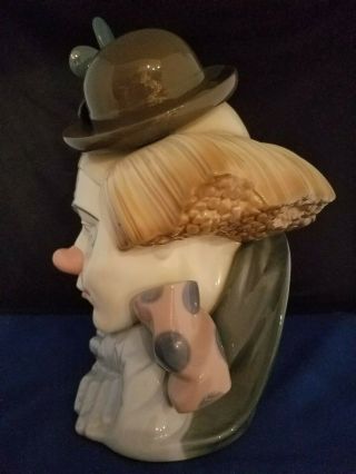 Lladro Porcelain Figurine Pensive Clown Sad Jester Head Bust 5130 10 