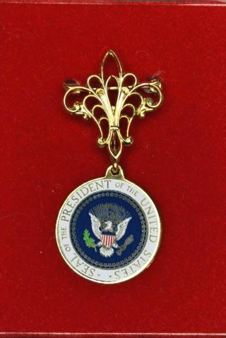 Authentic Vtg President Gerald Ford Vip Gift White House Guest Brooch Pendant