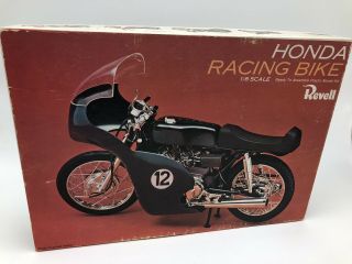 Vintage 1966 Revell Honda Racing Bike Model Motorcycle 1/8 Scale