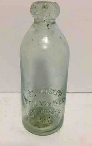 St.  Joseph Bottling Mfg Co St.  Joseph Mo.  Missouri Hutch Hutchinson Bottle