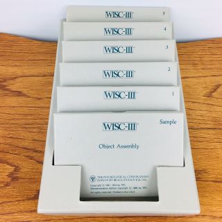 Wisc - Iii Intelligence Iq Test Object Assembly Complete Set Psychological Corp