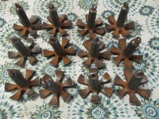 12 Vintage Herters No.  84 Grapple Claw Cast Iron Decoy Weights
