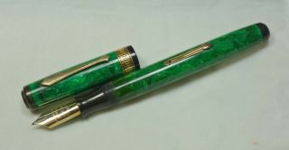 Waterman Patrician Fountain Pen.  Emerald/jade Green.  Patrician Nib.  C.  1929.  Vgwc