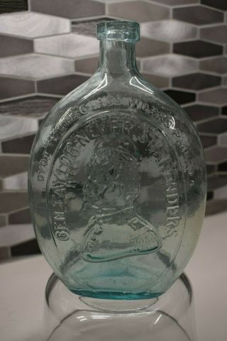 Early Gi - Washington And Taylor Flask - Dyottville Glass - Quart