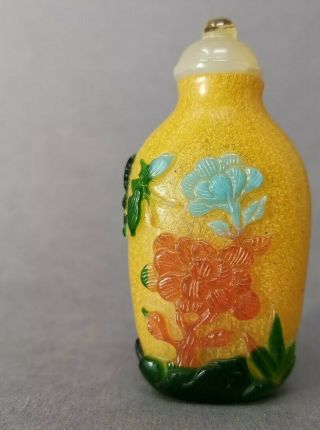 Beverly Hill Old Estate Chinese Qing Peking Glass Snuff Bottle Asian China