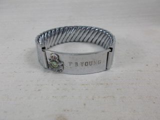 Ww2 Canadian Rcaf Albatross Kings Crown Crest Named Id Expansion Bracelet Young