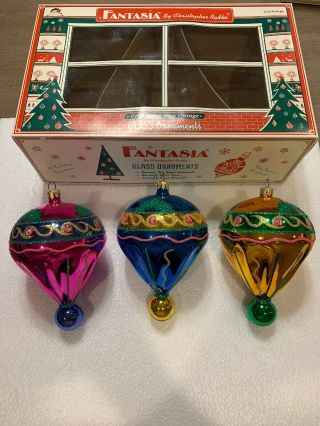 Christopher Radko Set Of Three Fantasia Ornaments In Radko Box 2