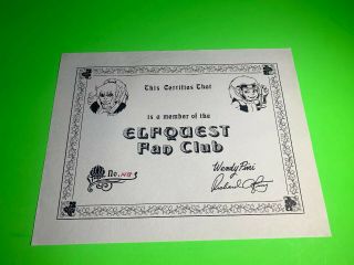 Warp Graphics Vintage Elfquest Fan Club Packet 1982 Print Handbook 1438