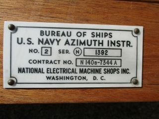 WWII Bureau of Ships U.  S.  Navy Azimuth Instrument 2