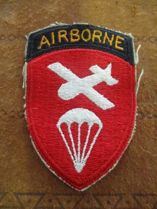 Wwii Usa Orig.  Airborne Command Ssi Patch Glider Parachute W.  A/b Tab One Piece