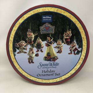 Walt Disney Showcase Jim Shore Holiday 8 Ornament Set Snow White & Seven Dwarfs