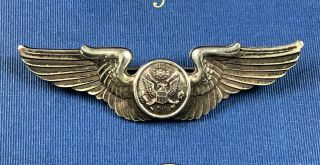 Ww2 Us Army Air Corps Sterling Silver Wings Air Crew Pilot Air Force Aviation
