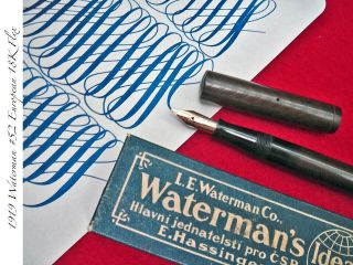 1919 Waterman 52 18k Soft Flex Ef Usa Ebonit Bhr Rare Vintage Fountain Pen
