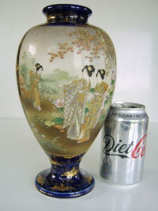 Quality Decorated Antique Japanese Satsuma Vase Meiji Rare Satsuma Mark