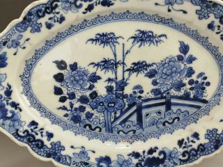 A very fine Chinese 18C blue&white garden platter - Qianlong 2