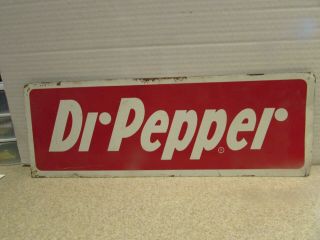 Vintage Dr.  Pepper Metal Sign - Approx 20 X 7 "