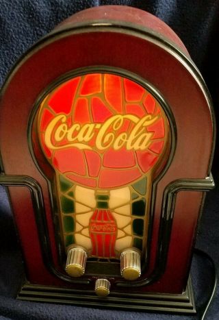 Coca Cola Stained Glass Look Radio