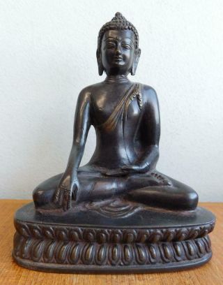 Quality 19thc Thai Bronze Buddha 1800s Dharmachakra Mudra